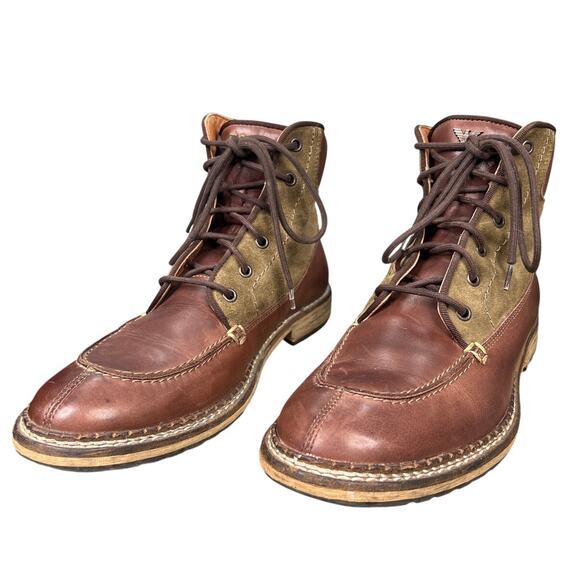 Vintage Armani Jeans Stivaletti Uomo Brown Field Chukka Boot Size 44 US 11 main image 9